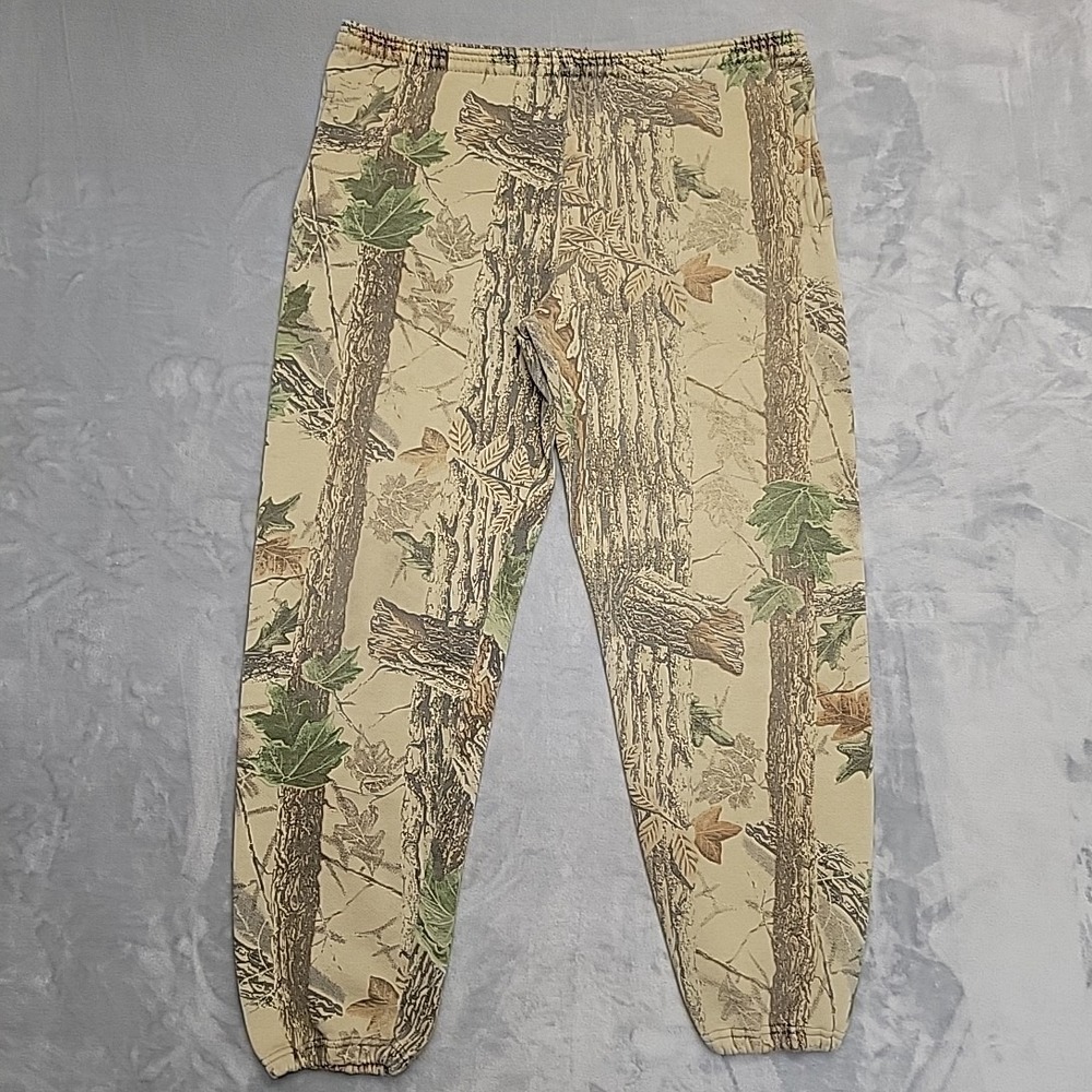 VTG Jerzees Pants Mens XL Multicolor Realtree Faded Camo Sweatpants Made In USA